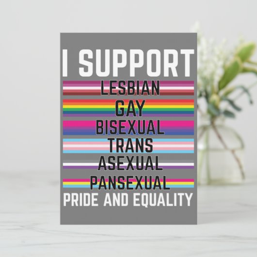 I Support Lesbian Gay Bisexual Trans Asexual Panse 招待状 (スタンド正面)