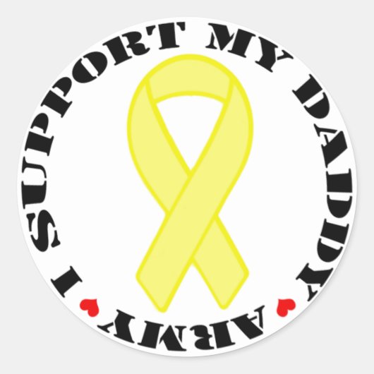 I Support My Daddy - Army ラウンドシール (正面)