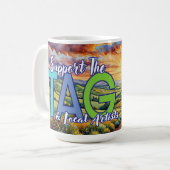I Support the Topeka Art guild コーヒーマグカップ (正面左)