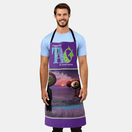 I support the Topeka Art Guild Design Apron エプロン (着用した状態)