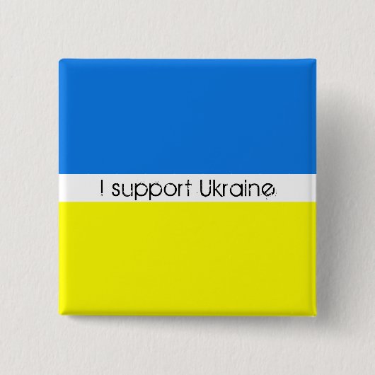 I support Ukraine Pinback Button 缶バッジ (正面)