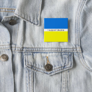 I support Ukraine Pinback Button 缶バッジ