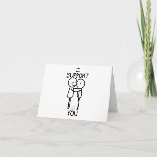 I Support You - Huging Stickfigure Card カード