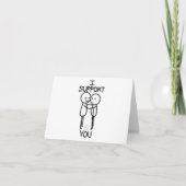I Support You - Huging Stickfigure Card カード (正面)
