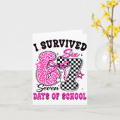 I Surivied 67 Days Of School Funny Meme Teacher St カード (黄色い花)