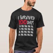 I Survived 100 Days Happy 100th Day Of School Tall Tシャツ (正面)