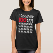 I Survived 100 Days Happy 100th Day Of School Tall Tシャツ (正面)
