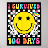 I Survived 100 Days Of School Boys Kids 100th Day  ポスター (正面)