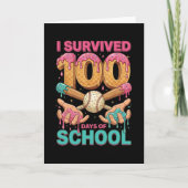 I Survived 100 Days of School Ice Cream Drip カード (正面)