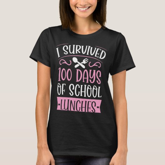 I Survived 100 Days of School Lunches  Kindergarte Tシャツ (正面)