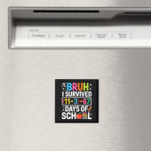 I Survived 100 Days School Bruh Groovy Math Equati マグネット (インサイチュ (食洗機))