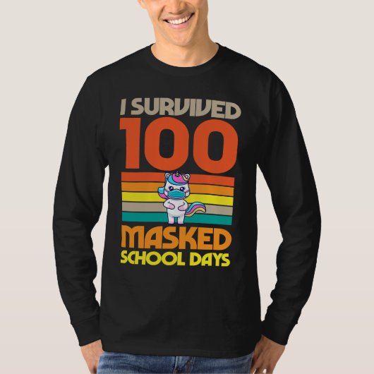 I Survived 100 Masked School Days 100 Days Of Scho Tシャツ (正面)