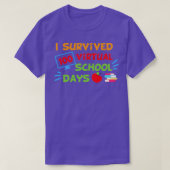 I survived 100 virtual school days tシャツ (デザイン正面)