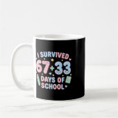 I Survived 100th Days Of School Math Teacher Kids  コーヒーマグカップ (左)