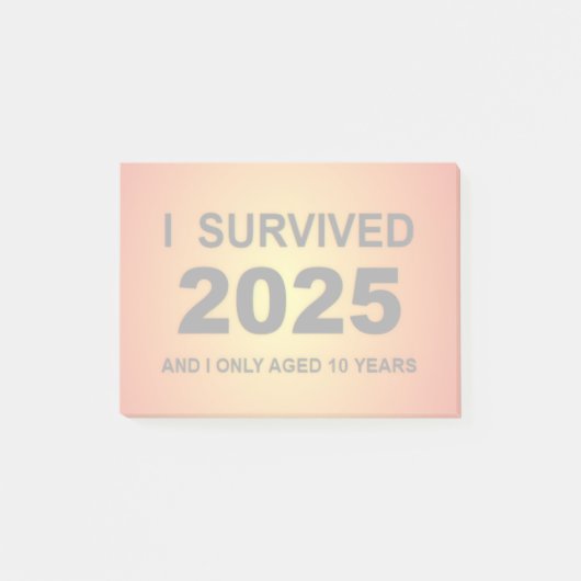 I Survived 2025  ポストイット (正面)