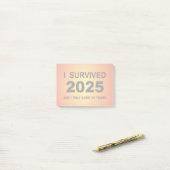 I Survived 2025  ポストイット (デスク上)