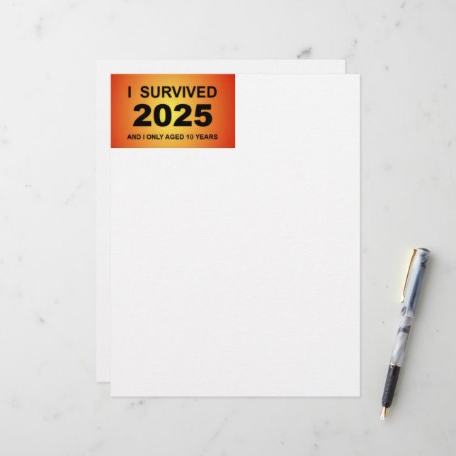 I Survived 2025  レターヘッド (正面/裏面インサイチュ)