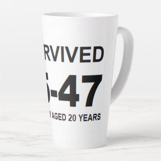 I Survived 45-47 カフェラテマグ (右アングル)