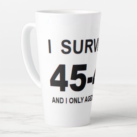 I Survived 45-47 カフェラテマグ (左アングル)