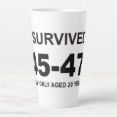 I Survived 45-47 カフェラテマグ (正面)