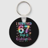 I Survived 67 Days Of Kindergarten Funny Six Seven キーホルダー (正面)