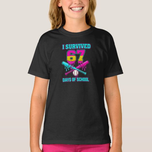 I Survived 67 Days of School, 67 Ice Cream Drip Tシャツ (正面)
