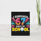 I Survived 67 Days Of School 67 Meme Baseball Ice  カード (正面)