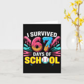 I Survived 67 Days Of School 67 Meme Baseball Ice  カード (黄色い花)