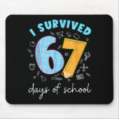I Survived 67 Days Of School 67 Meme Science Teach マウスパッド (正面)