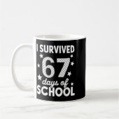 I Survived 67 Days Of School 67th Day Of School Si コーヒーマグカップ (左)