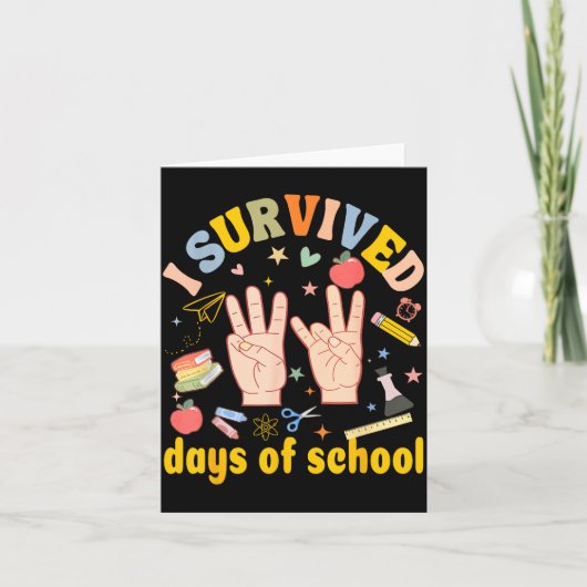 I Survived 67 Days Of School American Sign Languag カード (正面)