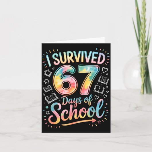 I Survived 67 Days Of School Celebration  カード (正面)