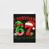 I Survived 67 Days Of School Christmas Candy Cane  カード (正面)