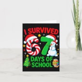 I Survived 67 Days Of School Christmas Candy Cane  カード (正面)