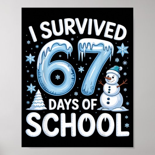 I Survived 67 Days Of School Christmas Candy Cane  ポスター (正面)