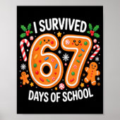 I Survived 67 Days Of School Christmas Candy Cane  ポスター (正面)