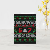 I Survived 67 Days Of School Christmas Meme Six Se カード (黄色い花)