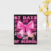 I Survived 67 Days Of School Cool Teacher Design カード (黄色い花)