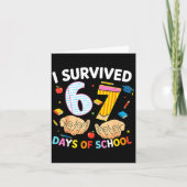 I Survived 67 Days Of School Cool Teacher Design  カード (正面)