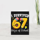 I Survived 67 Days Of School For Teachers Students カード (正面)