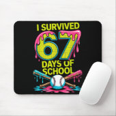 I Survived 67 Days Of School Funny 67 Baseball Sli マウスパッド (マウス)
