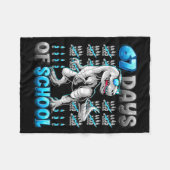 I Survived 67 Days Of School Funny 67 Meme Dinosau フリースブランケット (正面(横))