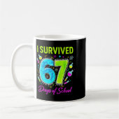 I Survived 67 Days Of School Funny 67 Meme Science コーヒーマグカップ (左)