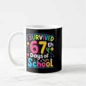 I Survived 67 Days Of School Funny 67 Meme Student コーヒーマグカップ (左)