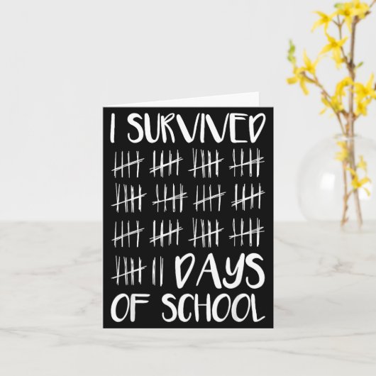 I Survived 67 Days Of School Funny 67 Meme Tally M カード (黄色い花)