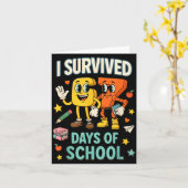 I Survived 67 Days Of School Funny 67 Meme Teacher カード (黄色い花)