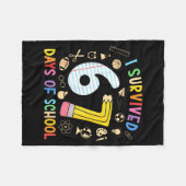 I Survived 67 Days Of School Funny 67 Meme Teacher フリースブランケット (正面(横))