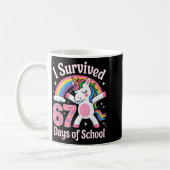 I Survived 67 Days Of School Funny 67 Teachers Kid コーヒーマグカップ (左)