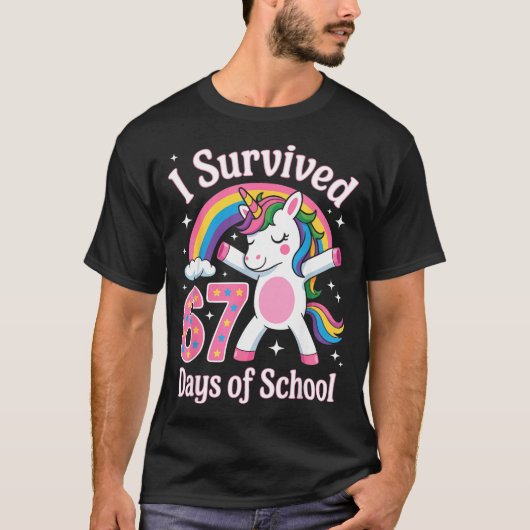 I Survived 67 Days Of School Funny 67 Teachers Kid Tシャツ (正面)