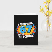 I Survived 67 Days Of School Funny 67 Teachers Stu カード (黄色い花)